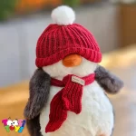عروسک پنگوئن کلاه قرمز لاکچری
