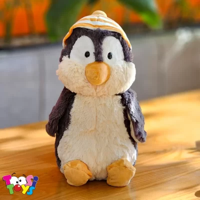 عروسک پنگوئن کیوت کلاه دار