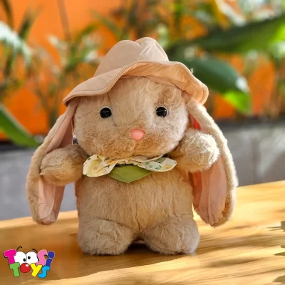 عروسک خرگوش لاکچری کلاه دار