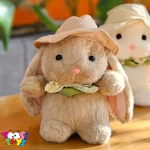 عروسک خرگوش لاکچری کلاه دار