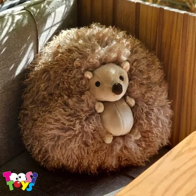 عروسک جوجه تیغی پشمالو