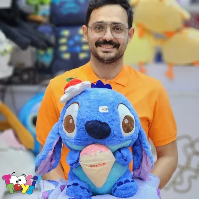 عروسک پتو بالشتی استیچ بستنی به دست