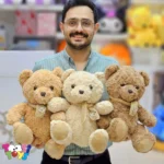 عروسک خرس نشسته پاپیونی