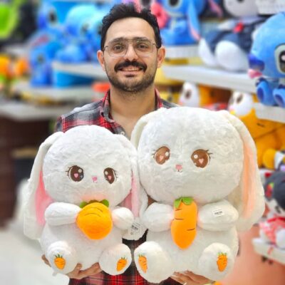 عروسک خرگوش چشم قلبی