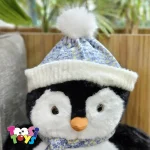 عروسک پنگوئن شال و کلاه بافت اورجینال