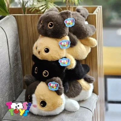 عروسک گربه چشم درشت خوابیده اورجینال