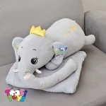 عروسک پتو بالشتی فیل خوابیده
