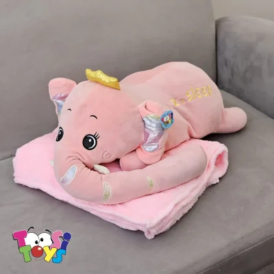 عروسک پتو بالشتی فیل خوابیده