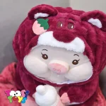 عروسک پتو بالشتی خوک لپی شیک به دست
