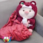عروسک پتو بالشتی خوک لپی شیک به دست
